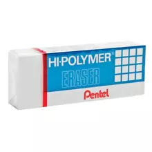Ластик Pentel (Япония) "HI-POLYMER ERASER" 35х16х115 мм. белый прямоугольный картонный держатель