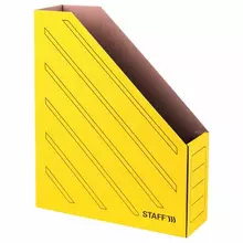Лоток вертикальный для бумаг (260х320 мм.) 75 мм. до 700 листов микрогофрокартон Staff желтый