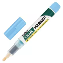 Маркер меловой Munhwa "Chalk Marker" 3 мм. голубой сухостираемый для гладких поверхностей