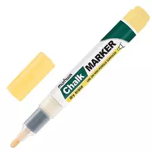 Маркер меловой Munhwa "Chalk Marker" 3 мм. желтый сухостираемый для гладких поверхностей