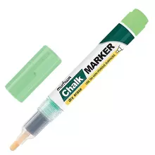 Маркер меловой Munhwa "Chalk Marker" 3 мм. ЗЕЛЕНЫЙ сухостираемый для гладких поверхностей