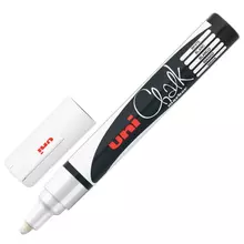 Маркер меловой UNI "Chalk" 18-25 мм. белый влагостираемый для гладких поверхностей