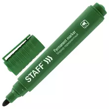Маркер перманентный Staff "Basic Budget PM-125" зеленый круглый наконечник 3 мм.