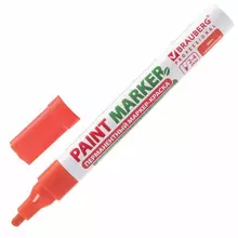 Маркер-краска лаковый (paint marker) 4 мм. оранжевый БЕЗ КСИЛОЛА (без запаха) алюминий Brauberg Professional