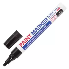 Маркер-краска лаковый (paint marker) 4 мм. черный НИТРО-ОСНОВА алюминиевый корпус Brauberg Professional Plus