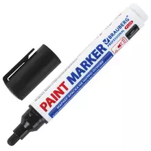 Маркер-краска лаковый (paint marker) 6 мм. черный НИТРО-ОСНОВА Brauberg Professional Plus Extra