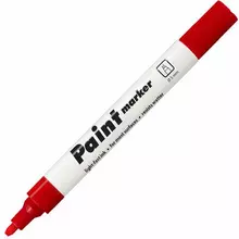Маркер-краска лаковый (paint marker) красный Centropen скошенный наконечник 1-5 мм.