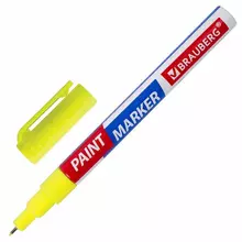 Маркер-краска лаковый Extra (paint marker) 1 мм. желтый УСИЛЕННАЯ НИТРО-ОСНОВА Brauberg