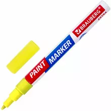 Маркер-краска лаковый Extra (paint marker) 2 мм. желтый УСИЛЕННАЯ НИТРО-ОСНОВА Brauberg