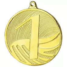 Медаль металлическая, цвет золото, D=50 мм. лента 1 см.