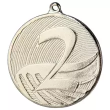 Медаль металлическая, цвет серебро, D=50 мм. лента 1 см.