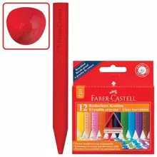 Мелки пластиковые Faber-Castell "Grip" 12 цветов трехгранные подвес