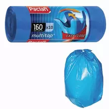Мешки для мусора 160 л. с ушками синие рулон 10 шт. ПВД 30 мкм. 90х125 см. Paclan "Multitop"