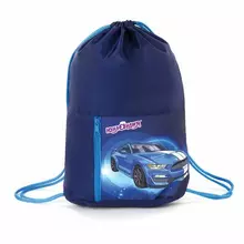 Мешок для обуви Юнландия карман на молнии 33х42 см. "Blue Car"