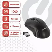 Мышь беспроводная Sonnen M-661Bk USB 1000 dpi 2 кнопки + 1 колесо-кнопка оптическая черная