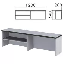 Надстройка для стола письменного "Монолит" 1200х260х340 мм. 1 полка цвет серый