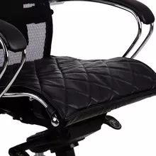 Накладка на сиденье для кресла "SAMURAI" рецик. кожа черная