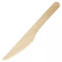 Нож одноразовый деревянный 160 мм. комплект 100 шт. Белый аист