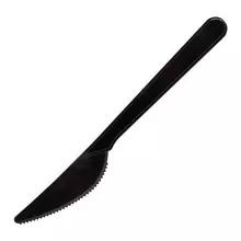 Нож одноразовый пластиковый 180 мм. черный комплект 50 шт. ЭТАЛОН Белый аист