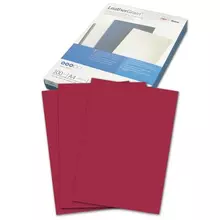 Обложки картонные для переплета А4 комплект 100 шт. тиснение под кожу 250г./м2 темно-красные
