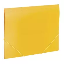 Папка на резинках Brauberg "Office" желтая до 300 листов 500 мкм.