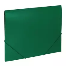Папка на резинках Brauberg "Office" зеленая до 300 листов 500 мкм.