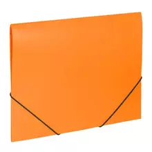 Папка на резинках Brauberg "Office" оранжевая до 300 листов 500 мкм.
