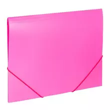 Папка на резинках Brauberg "Office" розовая до 300 листов 500 мкм.