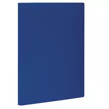 Папка с боковым металлическим прижимом Staff синяя до 100 листов 05 мм.