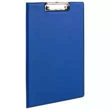 Папка-планшет Staff А4 (318х228 мм.) с прижимом и крышкой картон/ПВХ синяя