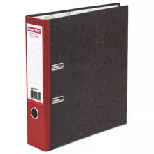 Папка-регистратор Офисмаг фактура стандарт с мраморным покрытием 75 мм. красный корешок