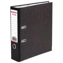 Папка-регистратор Офисмаг фактура стандарт с мраморным покрытием 75 мм. черный корешок