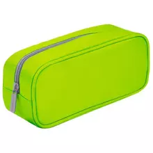 Пенал-косметичка Brauberg мягкий "KING SIZE NEON GREEN" 20х8х9 см.