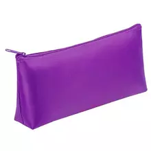 Пенал-косметичка Пифагор на молнии текстиль фиолетовый 19х4х9 см.