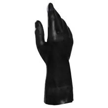 Перчатки латексно-неопреновые MAPA Technic/ хлопчатобумажное напыление размер 10 (XL) черные