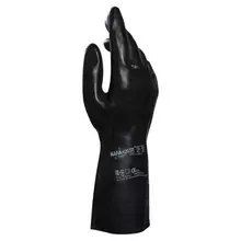 Перчатки латексно-неопреновые MAPA Technic/ хлопчатобумажное напыление размер 7 (S) черные