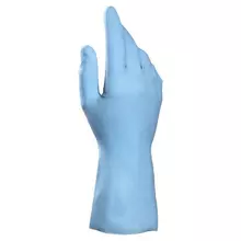 Перчатки латексные MAPA  хлопчатобумажное напыление размер 8 (M) синие