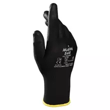 Перчатки нейлоновые MAPA полиуретановое покрытие (облив) размер 10 (XL) черные