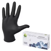Перчатки нитриловые смотровые 50 пар (100 шт.) неопудренные L (большой) KLEVER "стандарт" черные
