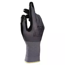 Перчатки текстильные MAPA нитриловое покрытие (облив) размер 8 (M) черные