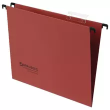 Подвесные папки А4 (350х245 мм.) до 80 листов, комплект 10 шт. красные, картон, Brauberg (Италия) 