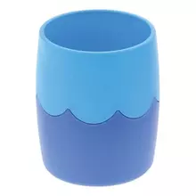 Подставка-органайзер (стакан для ручек) сине-голубая непрозрачная