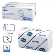 Полотенца бумажные 186 шт. KIMBERLY-CLARK Kleenex, комплект 15 шт. Ultra, 2-х слойные, белые, 21х21,5 см. Interfold