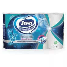 Полотенца бумажные впитывающие 2-х слойные 4 рулона (4х14 м) ZEWA Premium Decor