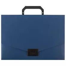 Портфель пластиковый Staff А4 (320х225х36 мм.) без отделений, синий