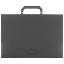 Портфель пластиковый Staff А4 (320х225х36 мм.) без отделений черный