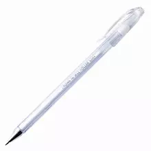 Ручка гелевая Crown "Hi-Jell Pastel" белая корпус тонированный белый узел 08 мм.