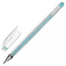 Ручка гелевая Crown "Hi-Jell Pastel" голубая ПАСТЕЛЬ узел 08 мм.