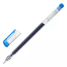 Ручка гелевая Staff "Basic" GP-675 синяя длина письма 1000 м. игольчатый узел 05 мм.