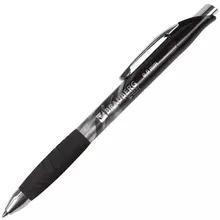 Ручка гелевая автоматическая с грипом Brauberg "Jet Gel", черная, печать, узел 0,6 мм.
